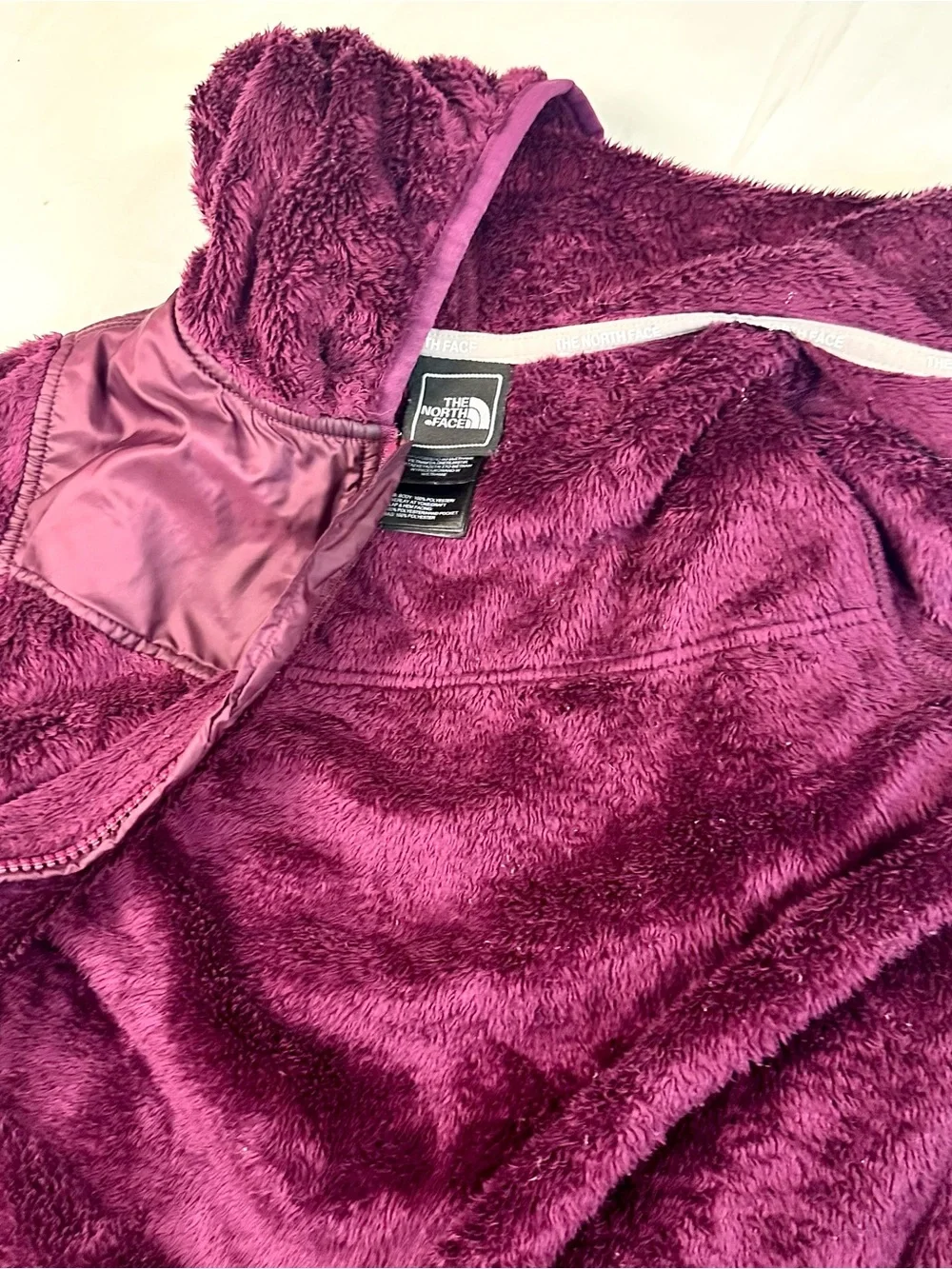 The North Face Girls S 7/8 Purple Hooded Full Zip Jacket w/ Pockets